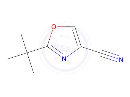 Chemical structure of 2-tert-butyl-1,3-oxazole-4-carbonitrile