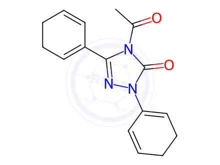 Chemical structure of 4-Acetyl-4,5-dihydro-1,3-diphenyl-1H-1,2,4-triazol-5-one