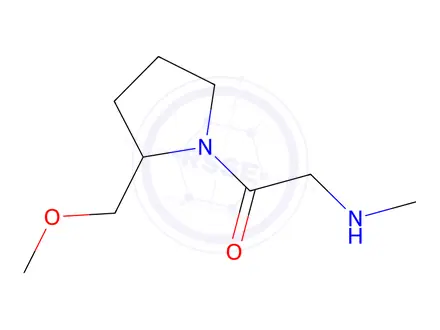 Chemical structure of 1-(2-(Methoxymethyl)pyrrolidin-1-yl)-2-(methylamino)ethan-1-one