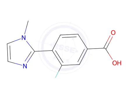 Chemical structure of 3-Fluoro-4-(1-methyl-1h-imidazol-2-yl)benzoic acid