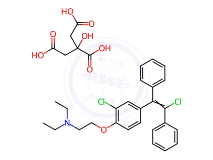 Chemical structure of Clomiphene EP Impurity G & H (citrate salt)