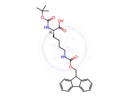 Chemical structure of BOC-D-Lys(FMOC)-OH
