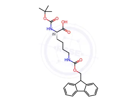 Chemical structure of Boc-Lys(Fmoc)-OH