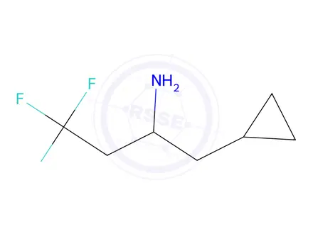 Chemical structure of 1-cyclopropyl-4,4,4-trifluorobutan-2-amine