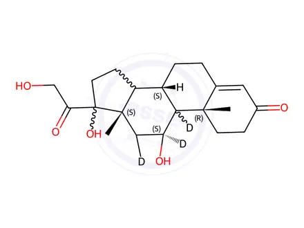 Chemical structure of Hydrocortisone-[D4]