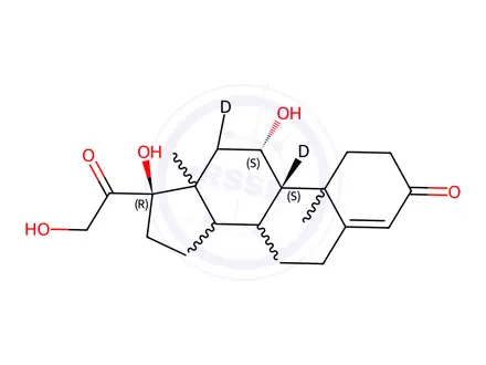 Chemical structure of Hydrocortisone-d3