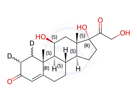 Chemical structure of Cortisol-1,2-d2
