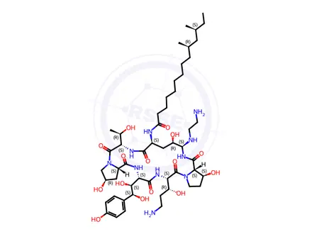 Chemical structure of Caspofungin