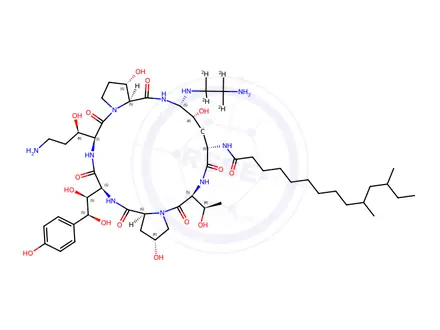 Chemical structure of Caspofungin acetate-[D4]