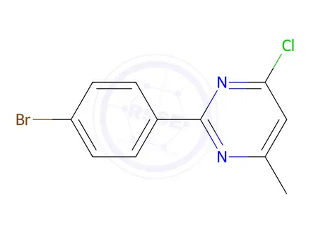 Chemical structure of 2-(4-Bromophenyl)-4-chloro-6-methylpyrimidine