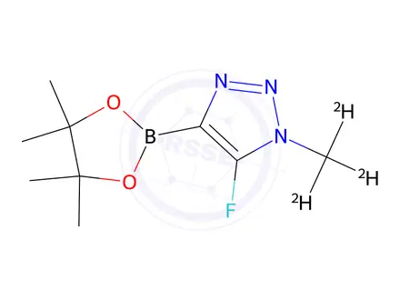 Chemical structure of 5-fluoro-1-(²H₃)methyl-4-(4,4,5,5-tetramethyl-1,3,2-dioxaborolan-2-yl)-1H-1,2,3-triazole