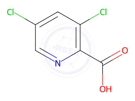 Chemical structure of 3,5-Dichloropyridine-2-carboxylic acid