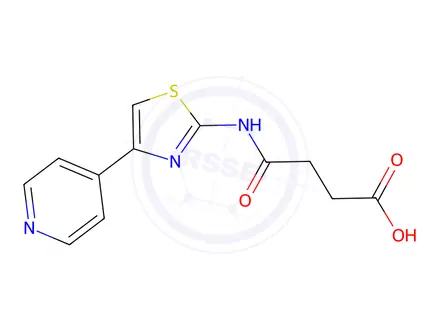 Chemical structure of 4-Oxo-4-[(4-pyridin-4-yl-1,3-thiazol-2-yl)amino]butanoic acid