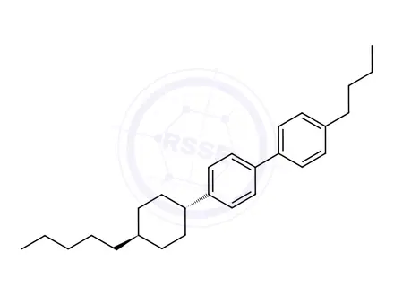 Chemical structure of 4-trans-N-Butylcyclohexyl-4'-N-pentylbiphenyl