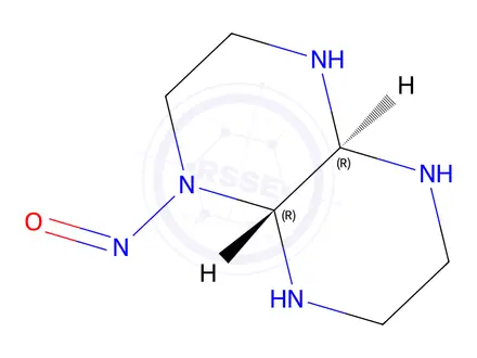 Chemical structure of Pyrazino[2,3-b]pyrazine, decahydro-1-nitroso-, trans-(9CI)