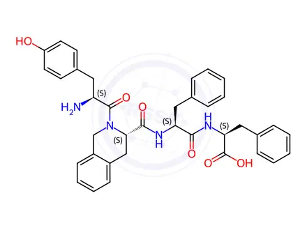 Chemical structure of H-Tyr-Tic-Phe-Phe-OH TFA salt