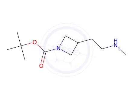 Chemical structure of Tert-butyl 3-(2-(methylamino)ethyl)azetidine-1-carboxylate