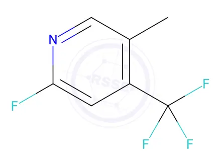 Chemical structure of 2-fluoro-5-methyl-4-(trifluoromethyl)pyridine