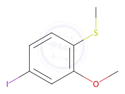 Chemical structure of Benzene, 4-iodo-2-methoxy-1-(methylthio)-