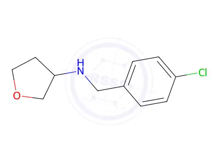 Chemical structure of n-[(4-chlorophenyl)methyl]oxolan-3-amine