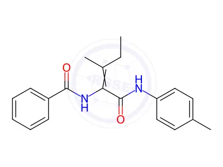 Chemical structure of Benzamide, N-[2-methyl-1-[[(4-methylphenyl)amino]carbonyl]-1-butenyl]-(9CI)
