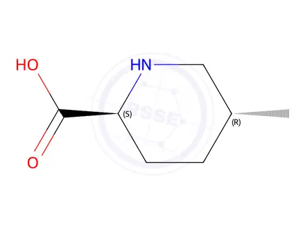 Chemical structure of (2S,5R)-5-methylpiperidine-2-carboxylic acid
