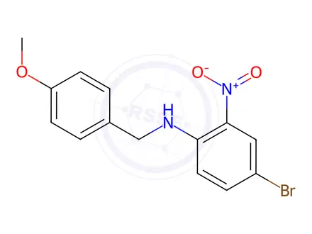 Chemical structure of 4-Bromo-N-(4-methoxybenzyl)-2-nitroaniline