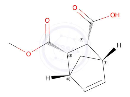 Chemical structure of (1S,2R,3S,4R)-3-(methoxycarbonyl)bicyclo[2.2.1]Hept-5-ene-2-carboxylic acid