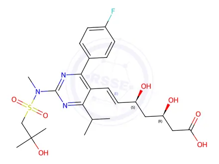 Chemical structure of Rosuvastatin Calcium Impurity 9 Monomer (Rosuvastatin Calcium EP Impurity A)