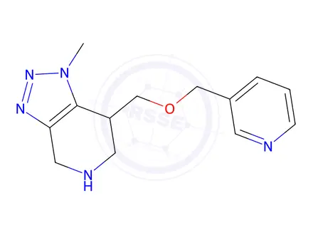 Chemical structure of 1-Methyl-7-((pyridin-3-ylmethoxy)methyl)-4,5,6,7-tetrahydro-1H-[1,2,3]triazolo[4,5-c]pyridine