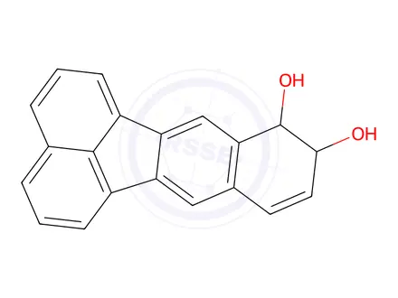 Chemical structure of BENZO(k)FLUORANTHENE-8,9-DIOL, 8,9-DIHYDRO-