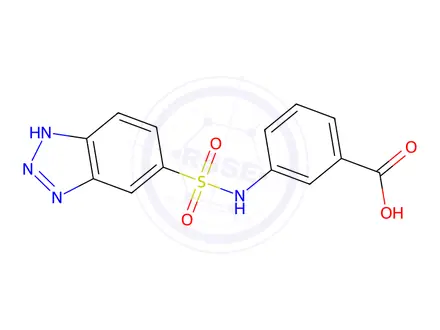 Chemical structure of 3-(1h-1,2,3-Benzotriazole-5-sulfonamido)benzoic acid