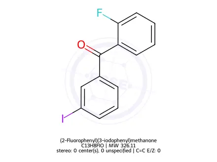 Chemical structure of (2-Fluorophenyl)(3-iodophenyl)methanone