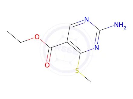 Chemical structure of Ethyl 2-amino-4-(methylthio)pyrimidine-5-carboxylate