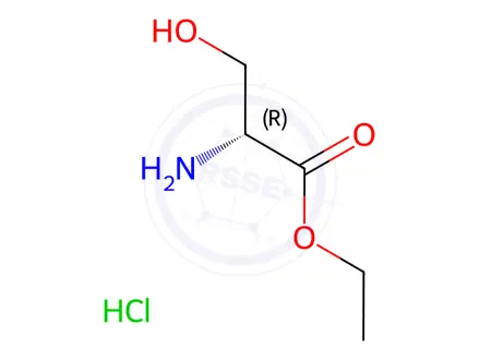 Chemical structure of D-Serine Ethyl Ester Hydrochloride