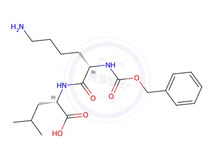 Chemical structure of Z-Lys-Leu-OH