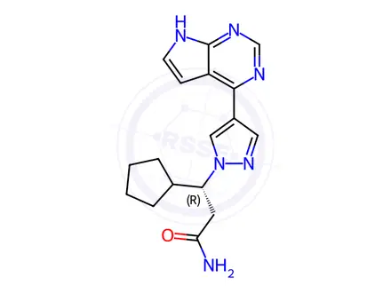 Chemical structure of Ruxolitinib Amide Impurity