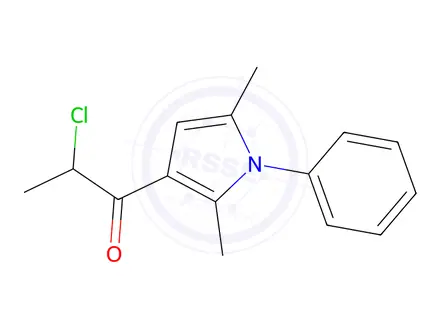 Chemical structure of 2-Chloro-1-(2,5-dimethyl-1-phenyl-1H-pyrrol-3-yl)propan-1-one