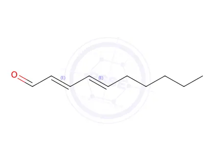 Chemical structure of 2,4-Decadienal in acetonitrile