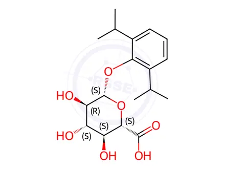 Chemical structure of Propofol (β)-D-Glucuronide