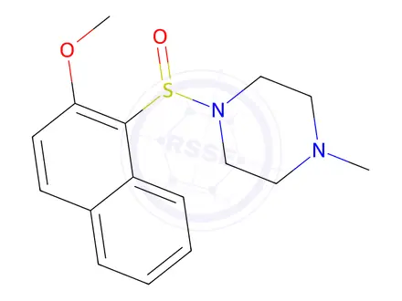 Chemical structure of 1-[(2-Methoxynaphthalen-1-yl)sulfinyl]-4-methylpiperazine