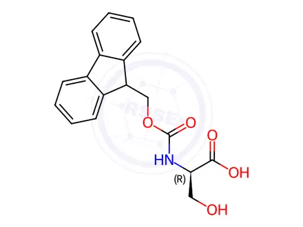 Chemical structure of Fmoc-D-Ser-OH