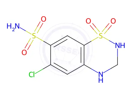 Chemical structure of Hydrochlorothiazide