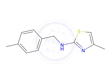 Chemical structure of 4-Methyl-N-(4-methylbenzyl)thiazol-2-amine