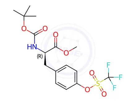Chemical structure of methyl N-[(1,1-dimethylethoxy)carbonyl]-O-[(trifluoromethyl)sulfonyl]-D-tyrosine