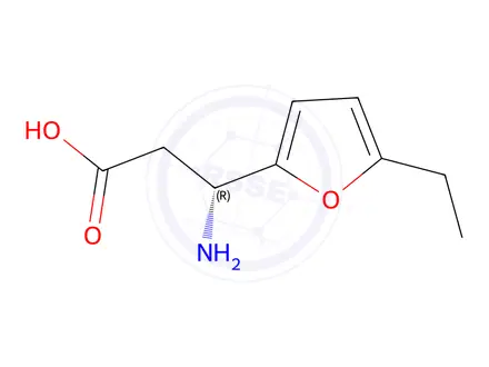Chemical structure of (r)-3-Amino-3-(5-ethylfuran-2-yl)propanoic acid