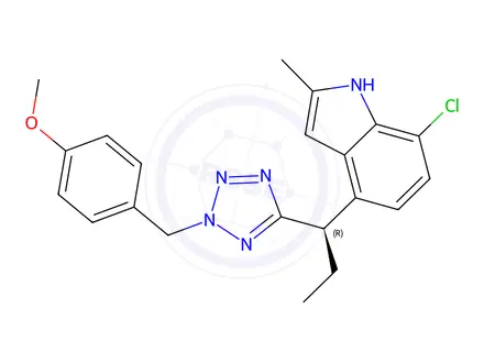 Chemical structure of Calcium D-5-Methyltetrahydrofolate