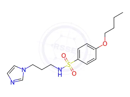 Chemical structure of 4-Butoxy-N-(3-imidazol-1-ylpropyl)benzenesulfonamide
