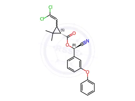 Chemical structure of beta-Cypermethrin(mixture of isomers)