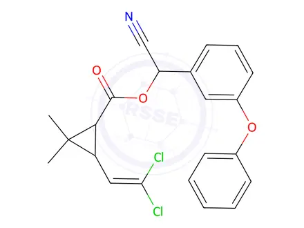 Chemical structure of Cypermethrin(mixture of isomers) in n-Hexane